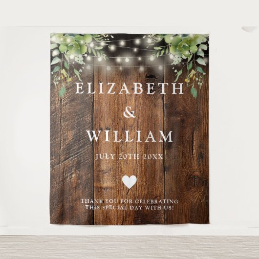 Tenture Bois rustique Luminaires Verdure Fond photo (Devant)