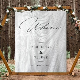 Tenture Bois rustique Mariage de forêt d'hiver