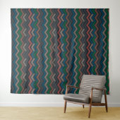Tenture Bois sombre Terre Zigzag Chevron (En situation (horizontale))
