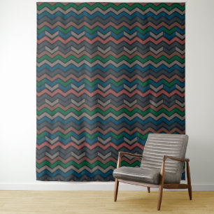 Tenture Bois sombre Terre Zigzag Chevron