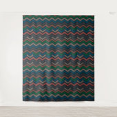 Tenture Bois sombre Terre Zigzag Chevron (Devant)