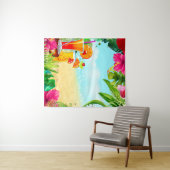 Tenture Boissons de plage d'été tropicale Toile de fond Al (En situation (horizontale))