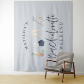 Tenture Boissons modernes girly bleues pour enterrement de (En situation)