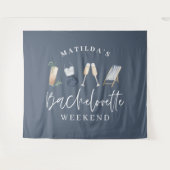 Tenture Boissons modernes girly bleues pour week-end d'ent (Devant (Horizontal))