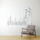 Tenture Boissons Noir Blanc Mariage Barre Menu Signer (En situation (horizontale))