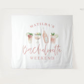 Tenture Boissons roses ceintures modernes week-end de bach (Devant (Horizontal))