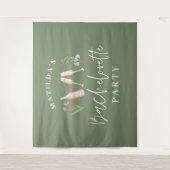 Tenture Boissons vertes modernes pour filles pour enterrem (Devant)