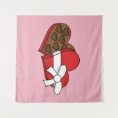 Tenture Boîte à chocolat de coeur de la Saint-Valentin (Devant (Horizontal))