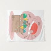 Tenture Boite artisanale avec décoration de Noël et chapea (Devant (Horizontal))