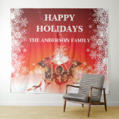 Tenture Boîte cadeau d'hiver surprise Flambeaux de neige r (En situation (horizontale))