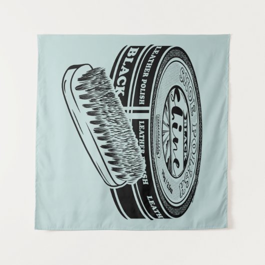 Tenture Boite de cirage à chaussures noires (Devant (Horizontal))