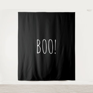 Tenture Boite éffrayant minimaliste noir fond Halloween