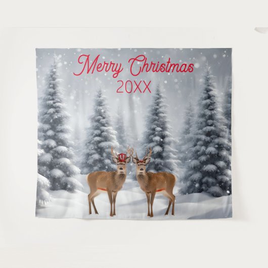 Tenture Boite photo de Noël d'hiver (Devant (Horizontal))