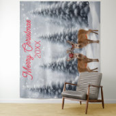 Tenture Boite photo de Noël d'hiver (En situation)