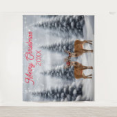 Tenture Boite photo de Noël d'hiver (Devant)