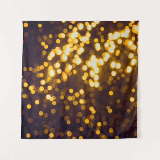 Tenture Bokeh or Abstrait avec arrière - plan noir (Devant (Horizontal))