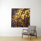 Tenture Bokeh or Abstrait avec arrière - plan noir (En situation (horizontale))