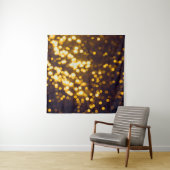 Tenture Bokeh or Abstrait avec arrière - plan noir (En situation)