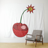 Tenture Bombe cerise parties scintillant (En situation (horizontale))