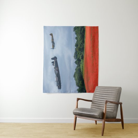 Tenture Bombe De Lancaster Sur Un Champ De Populations (En situation)