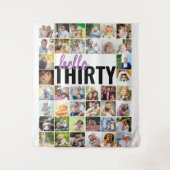 Tenture Bon anniversaire 30 ans 40 Collage de photos (Devant)