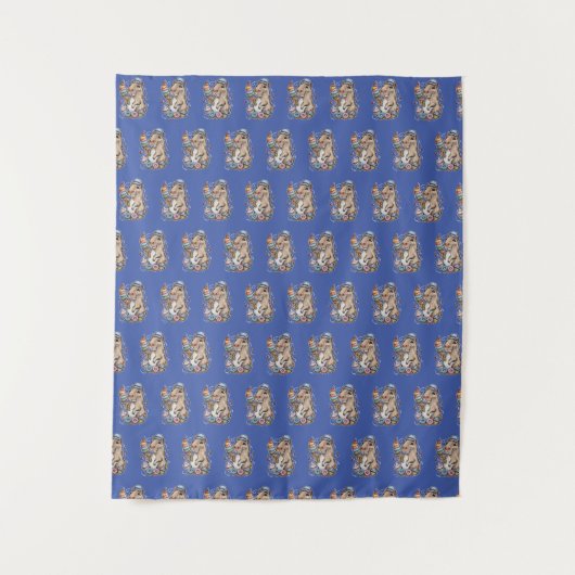 Tenture bonbons capybara beignets cupcakes bonbons (Devant)