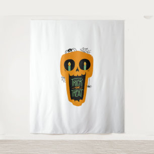 Tenture Bonbons Trick ou Traiter Drôle Citrouille Hallowee