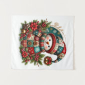 Tenture Bonhomme de neige en patchwork de Noël (Devant (Horizontal))
