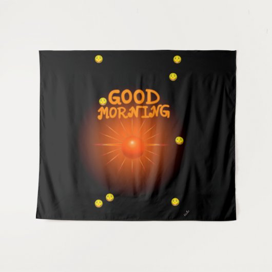 Tenture Bonjour (Devant (Horizontal))