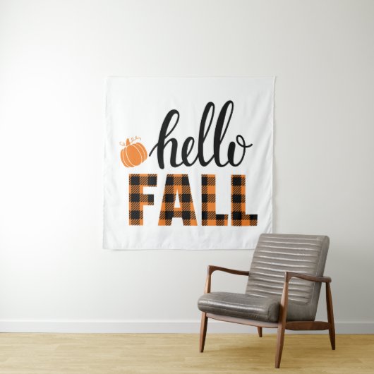 Tenture Bonjour automne (En situation)
