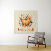 Tenture Bonjour Automne aquarelle fleur sauvage feuilles d (En situation)