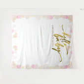 Tenture Bonjour Bébé Boho Baby Girl Douche fond (Devant (Horizontal))