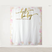 Tenture Bonjour Bébé Boho Baby Girl Douche fond (Devant)