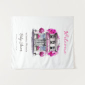 Tenture Bonjour Bébé Paris Rose French Fille Fête Prénatal (Devant (Horizontal))