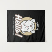 Tenture Bonjour du côté écorché - Jolie conception chien (Devant (Horizontal))