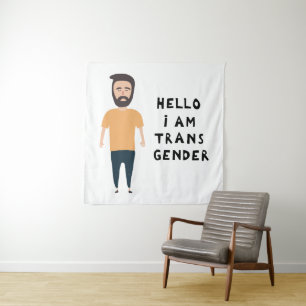 Tenture Bonjour, je suis transgenre