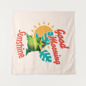 Tenture Bonjour Soleil Lézard Drôle (Devant (Horizontal))