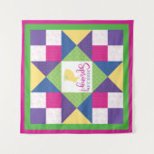 Tenture Bonjour Spring Ohio Star Quilt Block Motif (Devant (Horizontal))