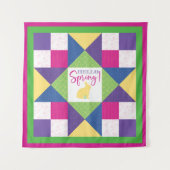 Tenture Bonjour Spring Ohio Star Quilt Block Motif (Devant)