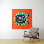 Tenture Bonne chance au porc Abstrait (En situation (horizontale))