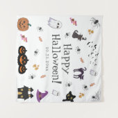 Tenture Bonne fête d'Halloween (Devant (Horizontal))