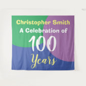 Tenture Bonne fête du 100e anniversaire (Devant (Horizontal))