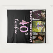 Tenture Bonne fête du 40e anniversaire, Parties scintillan (Devant (Horizontal))