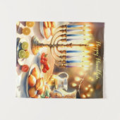 Tenture Bonne Hanoukka (Devant (Horizontal))