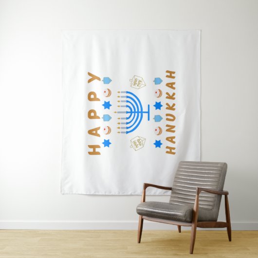 Tenture Bonne Hanoukka (En situation)