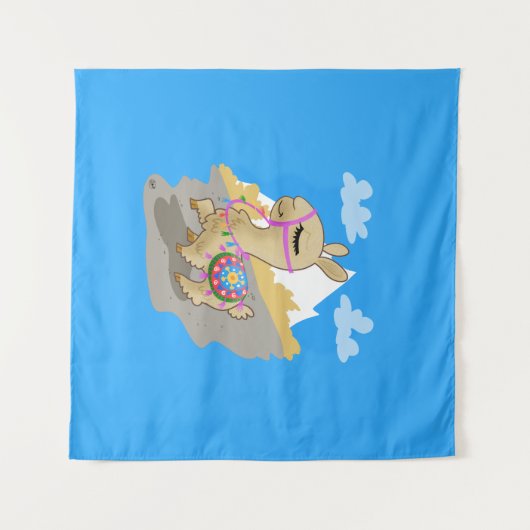 Tenture Bonne Llama Caricature (Devant (Horizontal))