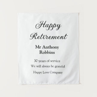 Tenture Bonne retraite ajouter le nom années de service à 