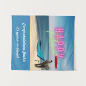 Tenture Bonne retraite Funny Surreal Beach Scène (Devant (Horizontal))