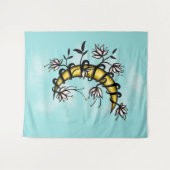 Tenture Bonne sorcière Floral Moon Boho (Devant (Horizontal))