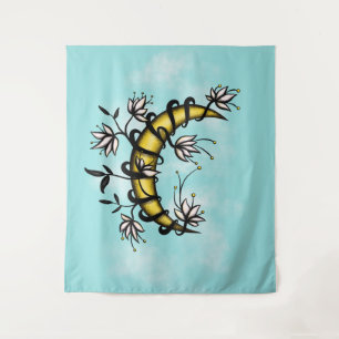 Tenture Bonne sorcière Floral Moon Boho